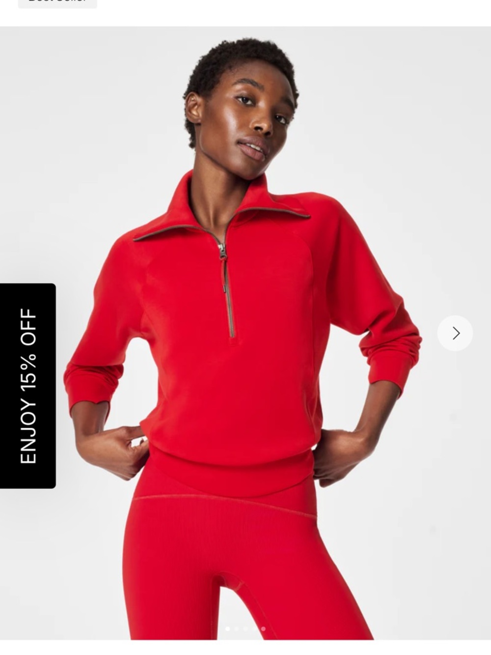 SPANX AirEssentials® Half Zip Red XS